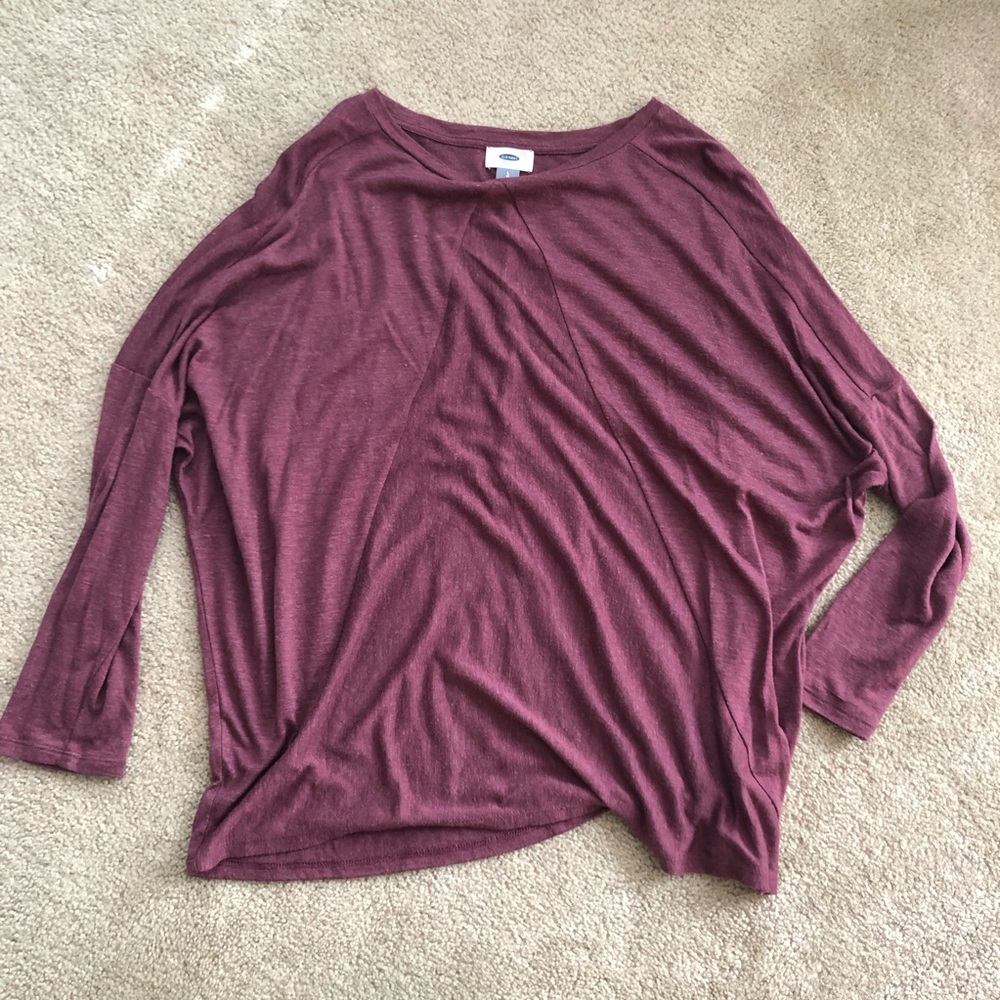 Mauve Old Navy Long-Sleeve T-Shirt - Size Large